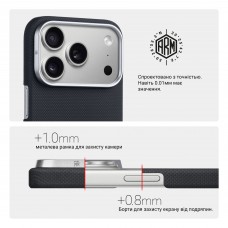 Чехол накладка ArmorStandart BlackIcon Aramid Plain MagCase для Apple iPhone 17 Pro Black (ARM90160)