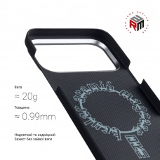Чехол накладка ArmorStandart BlackIcon Aramid Plain MagCase для Apple iPhone 17 Pro Max Black (ARM90161)