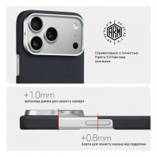 Чехол накладка ArmorStandart BlackIcon Aramid Plain MagCase для Apple iPhone 17 Pro Max Black (ARM90161)