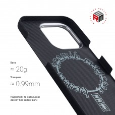 Чехол накладка ArmorStandart BlackIcon Aramid Plain MagCase для Apple iPhone 16 Pro Max Black (ARM90170)