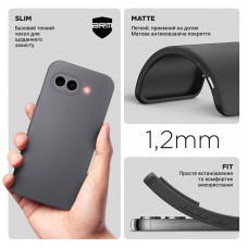Чехол накладка TPU Armorstandart Matte Slim Fit для Google Pixel 10a 5G Camera cover Black (ARM90517) Чехол накладка TPU Armorstandart Matte Slim Fit для Google Pixel 10a 5G Camera cover Black (ARM90517)