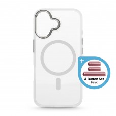 Чехол накладка ArmorStandart TPU Unit MagCase для Apple iPhone 17 Matte Clear Silver + Pink Button Set (ARM90580) Чехол накладка ArmorStandart TPU Unit MagCase для Apple iPhone 17 Matte Clear Silver + Pink Button Set (ARM90580)