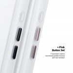 Чехол накладка ArmorStandart TPU Unit MagCase для Apple iPhone 17 Matte Clear Silver + Pink Button Set (ARM90580)