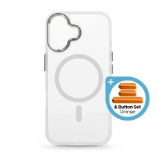 Чехол накладка ArmorStandart TPU Unit MagCase для Apple iPhone 17 Matte Clear Silver + Orange Button Set (ARM90581) Чехол накладка ArmorStandart TPU Unit MagCase для Apple iPhone 17 Matte Clear Silver + Orange Button Set (ARM90581)