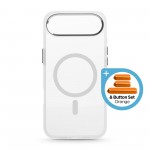 Чехол накладка ArmorStandart TPU Unit MagCase для Apple iPhone 17 Air Matte Clear Silver + Orange Button Set (ARM90583) Чехол накладка ArmorStandart TPU Unit MagCase для Apple iPhone 17 Air Matte Clear Silver + Orange Button Set (ARM90583)