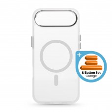 Чехол накладка ArmorStandart TPU Unit MagCase для Apple iPhone 17 Air Matte Clear Silver + Orange Button Set (ARM90583) Чехол накладка ArmorStandart TPU Unit MagCase для Apple iPhone 17 Air Matte Clear Silver + Orange Button Set (ARM90583)