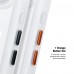 Чехол накладка ArmorStandart TPU Unit MagCase для Apple iPhone 17 Air Matte Clear Silver + Orange Button Set (ARM90583)