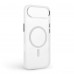 Чехол накладка ArmorStandart TPU Unit MagCase для Apple iPhone 17 Air Matte Clear Silver + Pink Button Set (ARM90584)
