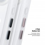 Чехол накладка ArmorStandart TPU Unit MagCase для Apple iPhone 17 Air Matte Clear Silver + Pink Button Set (ARM90584)