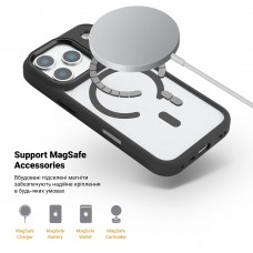 Чехол накладка ArmorStandart TPU Unit-C MagCase для Apple iPhone 17 Pro Black + Orange Button Set (ARM90585)