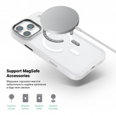 Чехол накладка ArmorStandart TPU Unit-C MagCase для Apple iPhone 17 Pro Matte Clear + Pink Button Set (ARM90587)