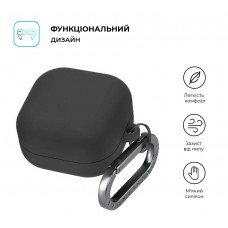 Чехол ArmorStandart TPU Hang для кейса наушников Samsung Buds 4 / 4 Pro Black (ARM90918)