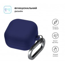 Чехол ArmorStandart TPU Hang для кейса наушников Samsung Buds 4 / 4 Pro Dark Blue (ARM90919)