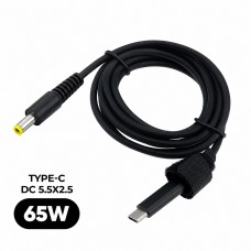 Кабель питания ArmorStandart USB-C - DC 5.5x2.5 18.5-20V Flat 1m Black (ARM91553) Кабель питания ArmorStandart USB-C - DC 5.5x2.5 18.5-20V Flat 1m Black (ARM91553)