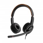 Наушники гарнитура накладные проводные Axtel Voice UC 40 duo NC Black (AXH-V40UCD)