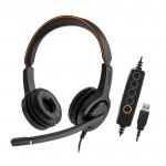 Наушники гарнитура накладные проводные Axtel Voice UC 40 duo NC Black (AXH-V40UCD)