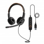 Наушники гарнитура накладные проводные Axtel Voice UC 40 duo NC Black (AXH-V40UCD)