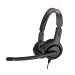 Наушники гарнитура накладные проводные Axtel Voice UC 40 duo NC Black (AXH-V40UCD)