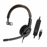 Наушники гарнитура накладные проводные Axtel Voice UC 40 mono NC Black (AXH-V40UCM)
