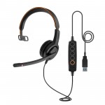 Наушники гарнитура накладные проводные Axtel Voice UC 40 mono NC Black (AXH-V40UCM)