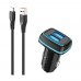 Автомобильное зарядное устройство SkyDolphin SZ18T 2USB 3.4A Black (AZP-000100) + кабель Type-C