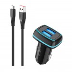 Автомобильное зарядное устройство SkyDolphin SZ18V 2USB 3.4A Black (AZP-000101) + кабель microUSB