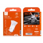 Автомобильное зарядное устройство SkyDolphin SZ09 2USB 3.4A White (AZP-000106)