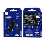 Автомобильное зарядное устройство SkyDolphin SZ09V 2USB 3.4A Black (AZP-000111) + кабель microUSB