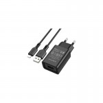 Сетевое зарядное устройство Borofone BA68A 1USB 2.1А Black (BA68ALB) + кабель USB-Lightning Сетевое зарядное устройство Borofone BA68A 1USB 2.1А Black (BA68ALB) + кабель USB-Lightning
