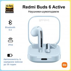 Наушники вкладыши Bluetooth Xiaomi Redmi Buds 6 Active Transparent Blue (BHR8394GL)