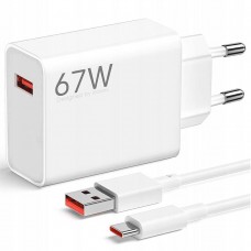 Сетевое зарядное устройство Xiaomi PD 67W 1USB Hyper Combo + Cable USB-Type-C White (BHR9465EU)