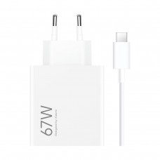 Сетевое зарядное устройство Xiaomi PD 67W 1USB Hyper Combo + Cable USB-Type-C White (BHR9465EU)