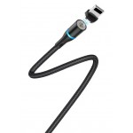 Кабель Borofone BU16 USB-Lightning 1.2m магнитный Black (BU16LB)