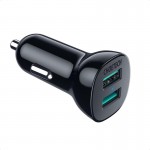 Автомобильное зарядное устройство Choetech C0051 36W QC3.0 2USB 2.4A Black (C0051-V5)