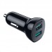 Автомобильное зарядное устройство Choetech C0051 36W QC3.0 2USB 2.4A Black (C0051-V5)