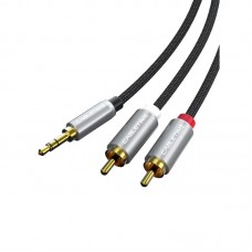 Кабель Audio 3.5мм-2RCA Cabletime 1m Black (CF13H)