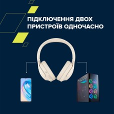 Наушники накладные Bluetooth Canyon OnRiff 10 ANC Beige (CNS-CBTHS10BG)