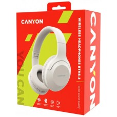 Наушники гарнитура накладные Bluetooth 5.1 Canyon BTHS-3 Beige (CNS-CBTHS3BE)