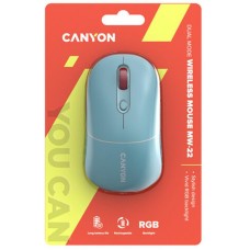 Мышь Wireless Canyon MW-22 Dual Band RGB Dark Cyan (CNS-CMSW22DC)