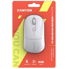 Мышь Wireless Canyon MW-22 Dual Band RGB Snow White (CNS-CMSW22SW)