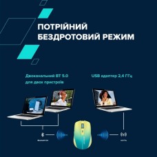 Мышь Wireless Canyon MW-44 LED Rechargeable Yellow Blue (CNS-CMSW44UA)