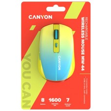 Мышь Wireless Canyon MW-44 LED Rechargeable Yellow Blue (CNS-CMSW44UA)