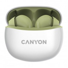 Наушники гарнитура вакуумные Bluetooth 5.3 Canyon TWS-5 Green (CNS-TWS5GR)