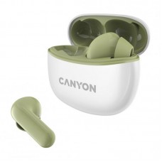 Наушники гарнитура вакуумные Bluetooth 5.3 Canyon TWS-5 Green (CNS-TWS5GR)