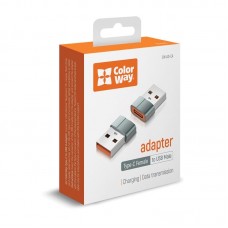 Адаптер ColorWay USB-Type-C V 3.0 (F/M) silver (CW-AD-CA)