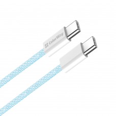 Кабель ColorWay Type-C-Type-C (M/M) 3.0 А 1m Blue (CW-CBPDCC061-BL)