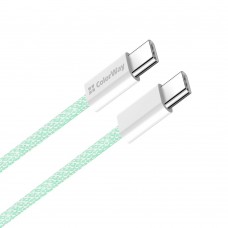 Кабель ColorWay Type-C-Type-C (M/M) 3.0 А 1m Green (CW-CBPDCC061-G)