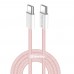 Кабель ColorWay Type-C-Type-C (M/M) 3.0 А 1m Pink (CW-CBPDCC061-P)