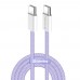 Кабель ColorWay Type-C-Type-C (M/M) 3.0 А 1m Purple (CW-CBPDCC061-PU)