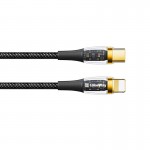 Кабель ColorWay Type-C-Lightning transparent head PD Fast Charging 27W 3А 1.2m Black (CW-CBPDCL057-BK)